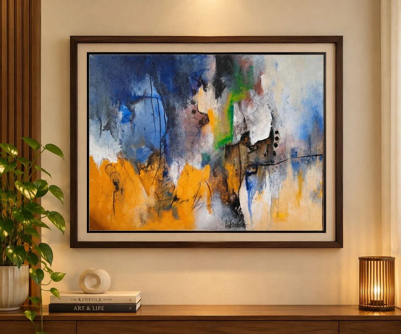 Saffron Dusk — on the wall