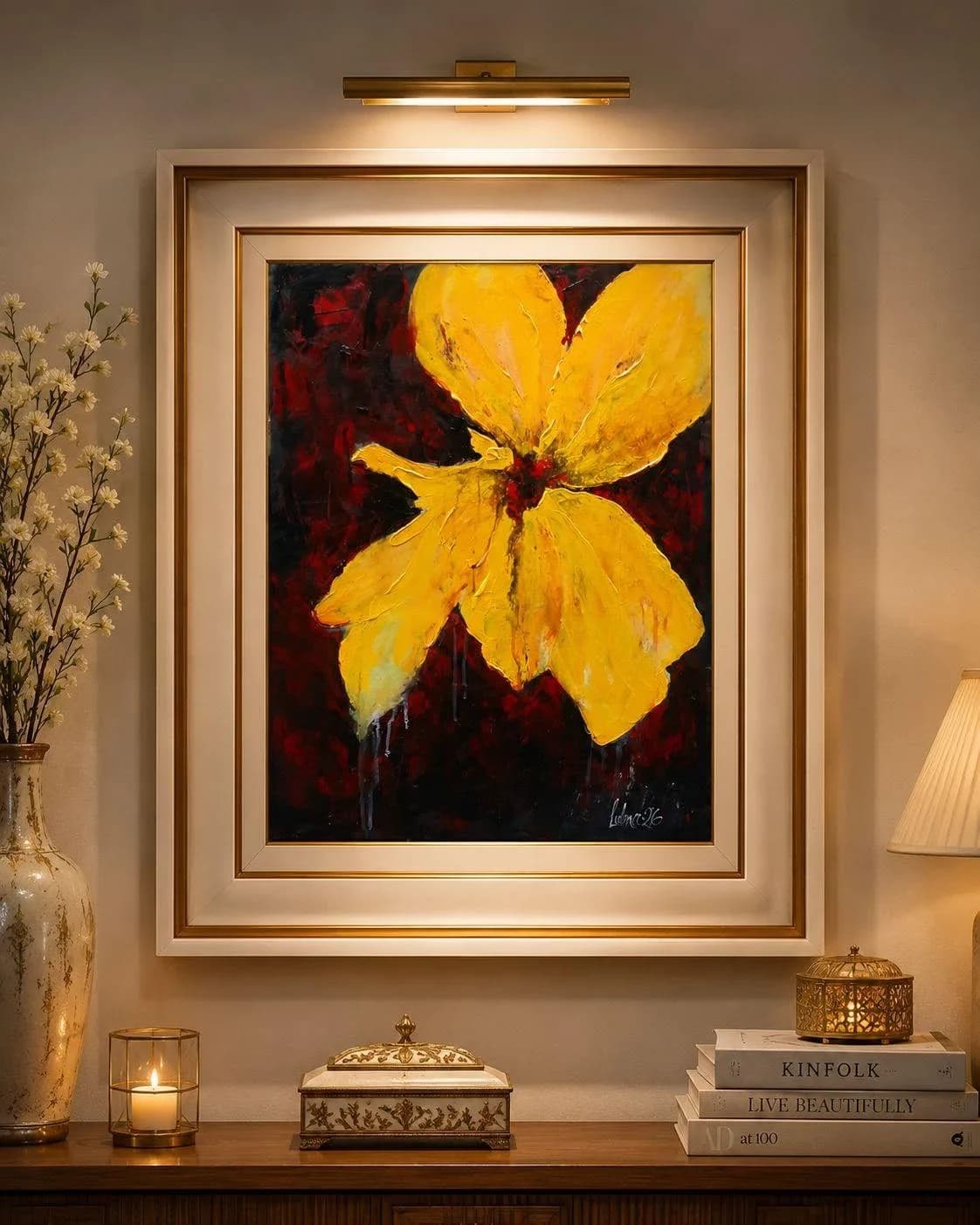 Yellow Bloom — on the wall